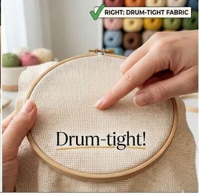 punch needle coaster tutorial by The Poko Design