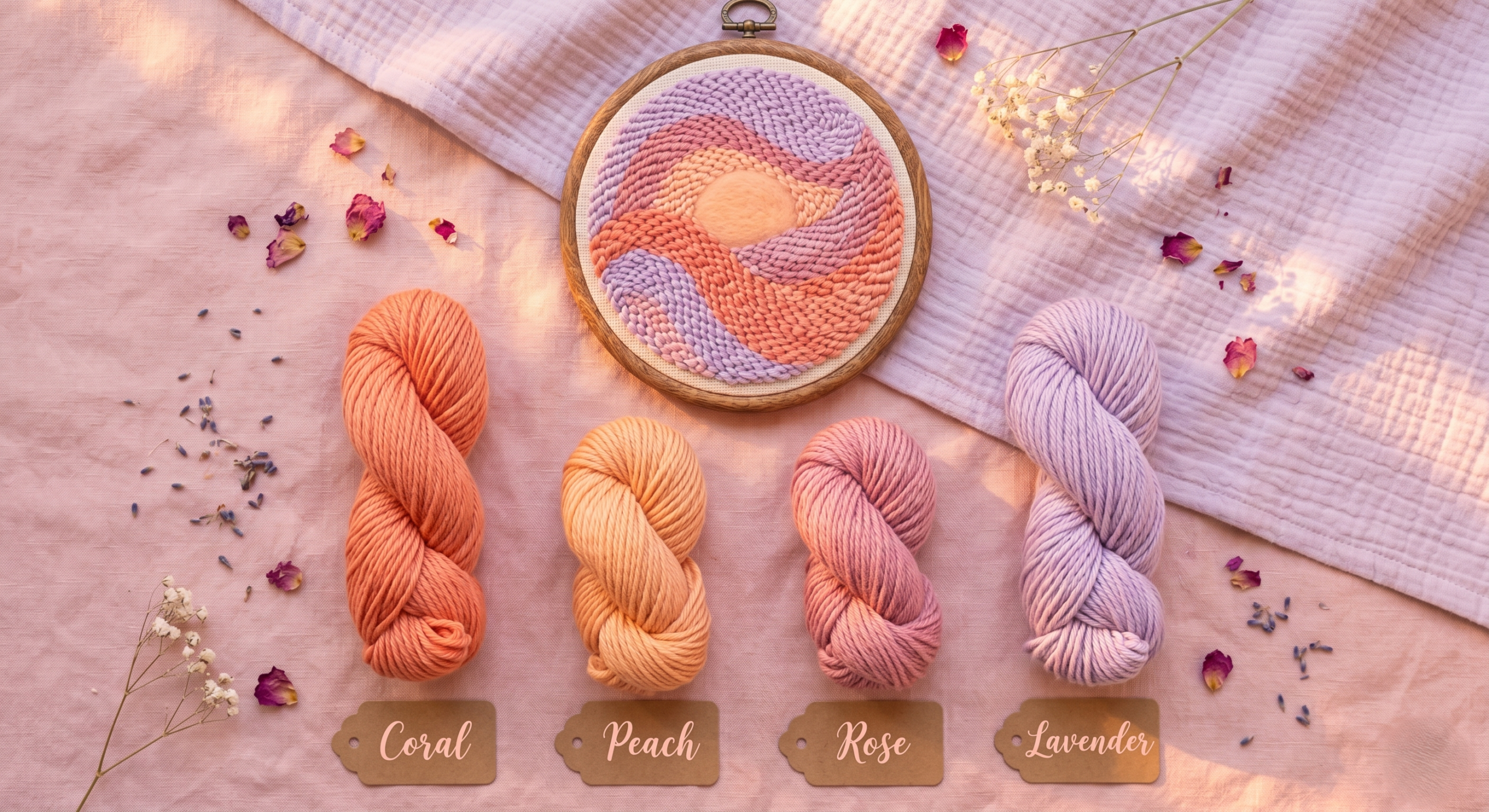 Calming & Minimalist Color Palettes for Punch Needle Art